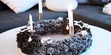 DIY Adventskranz aus Tannenzapfen zum 1. Advent