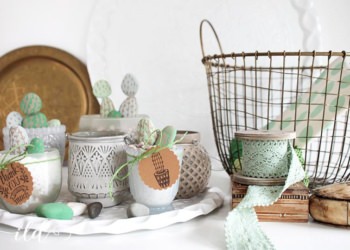 DIY Kakteen aus Kieselsteinen