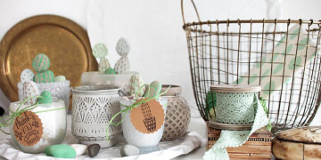DIY Kakteen aus Kieselsteinen