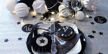 Tischdeko für die Silvesterparty