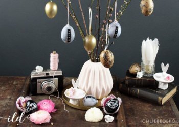 Selbstgemachte Osterdeko im Aquarell-Look mit Prägung