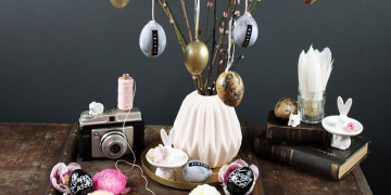 Selbstgemachte Osterdeko im Aquarell-Look mit Prägung