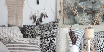 Wohnzimmer Deko im Boho Stil