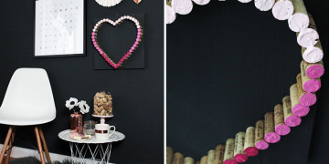 DIY Wandbild aus Kork als Geschenk zum Valentinstag