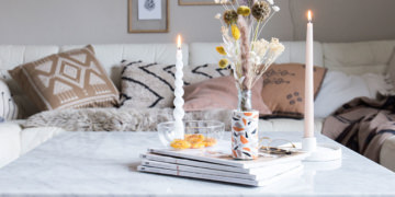 Upcyclingidee für Glasflaschen – DIY Terrazzo Vase